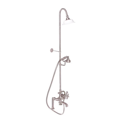 Tub Filler With Diverter Hand-Held Shower And Riser 1 Tub Filler With Diverter Hand-Held Shower And Riser