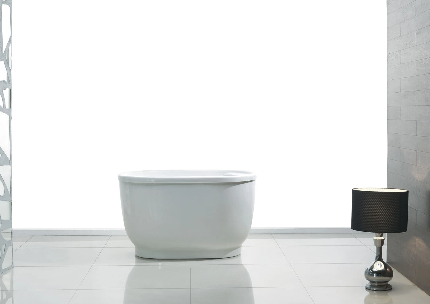 Pearl 47" Freestanding Acrylic Tub With Integral Drain 6 Pearl 47" Freestanding Acrylic Tub With Integral Drain - Image 6