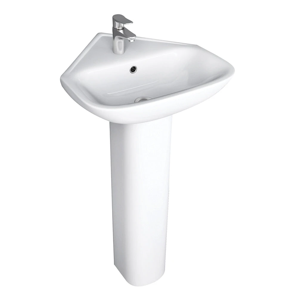 Eden Corner Pedestal Lavatory 1 Eden Corner Pedestal Lavatory
