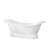 Marshall 72" Cast Iron Double Slipper Tub On Base