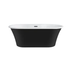 Nouri 66" Acrylic Freestanding Tub With Integral Drain In Matte Black