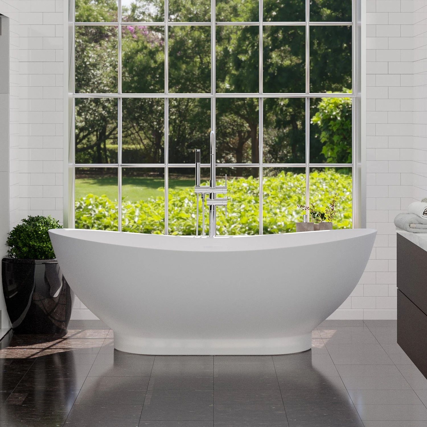 Julianna 71" BARstone Double Slipper Tub 8 Julianna 71" BARstone Double Slipper Tub - Image 8