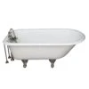 Brocton 65″ Cast Iron Roll Top Tub Kit – Polished Nickel Accessories