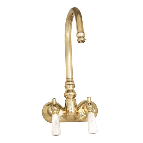 Clawfoot Tub Filler – Code Spout, Lever Porcelain Handles 2 Clawfoot Tub Filler – Code Spout, Lever Porcelain Handles - Image 2