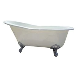 India 67" Cast Iron Slipper Tub