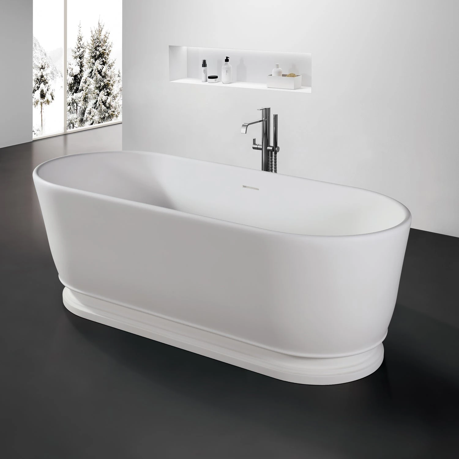 Larissa 63" BARstone Freestanding Tub 5 Larissa 63" BARstone Freestanding Tub - Image 5