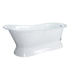 Leonardo 61" Cast Iron Slipper Tub On Base