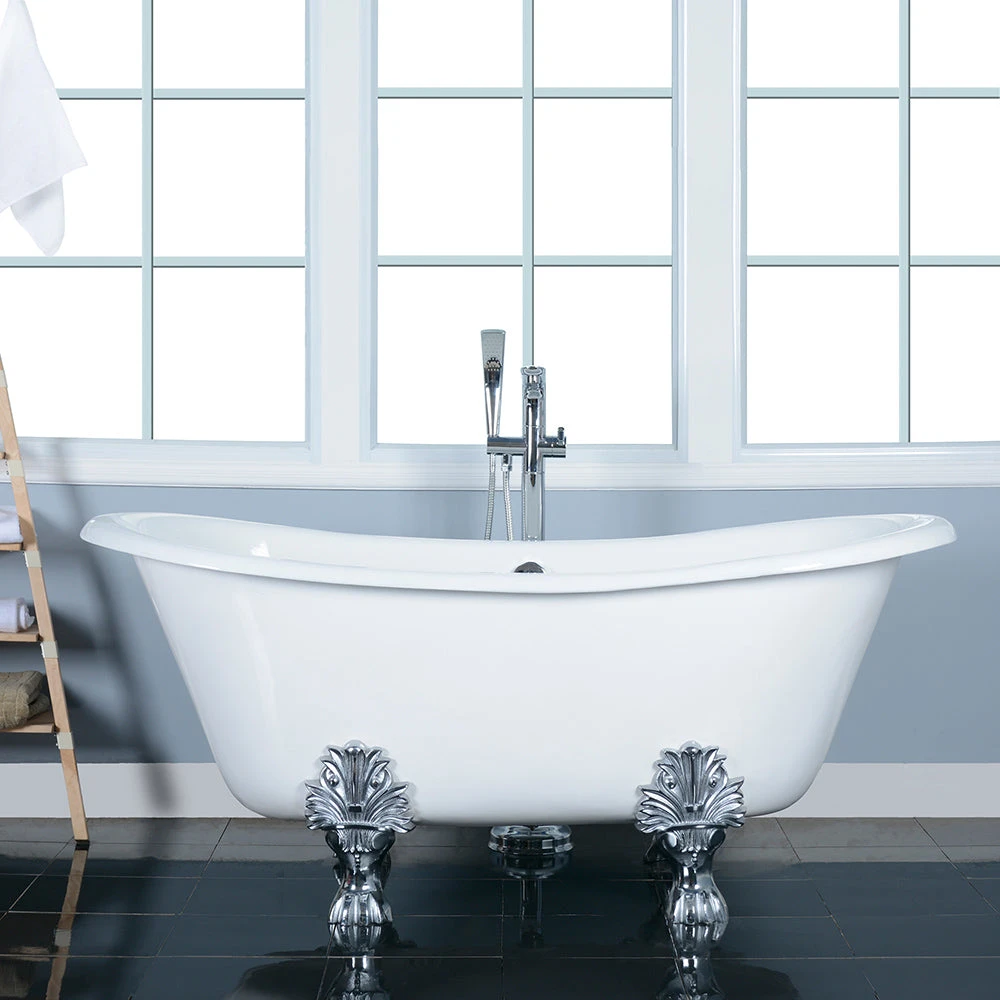 Markus 66" Cast Iron Double Slipper Tub 2 Markus 66" Cast Iron Double Slipper Tub - Image 2