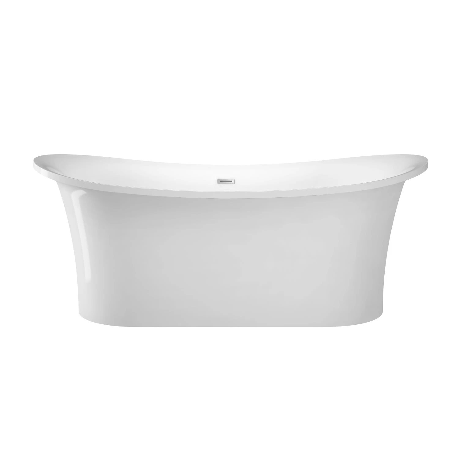 Nydia 72" Acrylic Double Slipper Tub With Integrated Drain And Overflow 2 Nydia 72" Acrylic Double Slipper Tub With Integrated Drain And Overflow - Image 2
