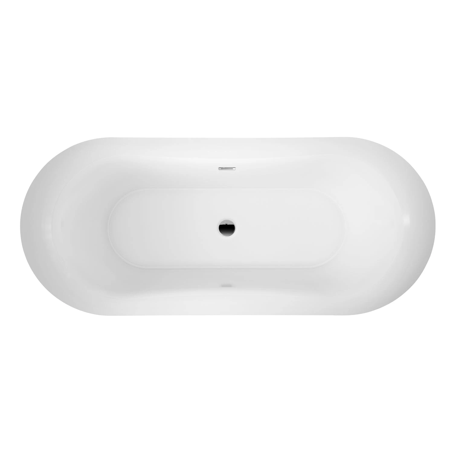Nydia 72" Acrylic Double Slipper Tub With Integrated Drain And Overflow 4 Nydia 72" Acrylic Double Slipper Tub With Integrated Drain And Overflow - Image 4