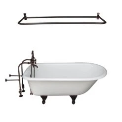 Bartlett 60" Cast Iron Roll Top Tub Kit-Oil Rubbed Bronze Accessories