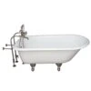 Antonio 55" Cast Iron Roll Top Tub Kit-Brushed NickelAccessories