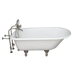 Antonio 55" Cast Iron Roll Top Tub Kit-Brushed NickelAccessories