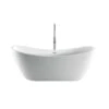 Nyx 72" Acrylic Double Slipper Tub With Integral Drain And Overflow