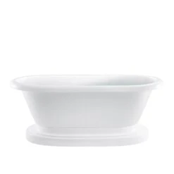 Carlotta 61" Acrylic Double Roll Top Tub On Base