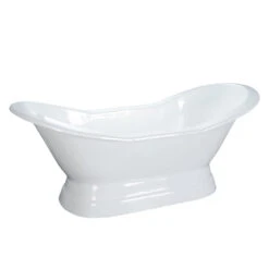 Oxnard 72" Cast Iron Double Slipper Tub On Base