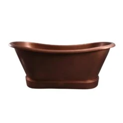 Carwyn 72″ Copper Bateau Double Slipper Tub