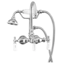 Clawfoot Tub Filler – Diverter Faucet With Code Gooseneck Spout