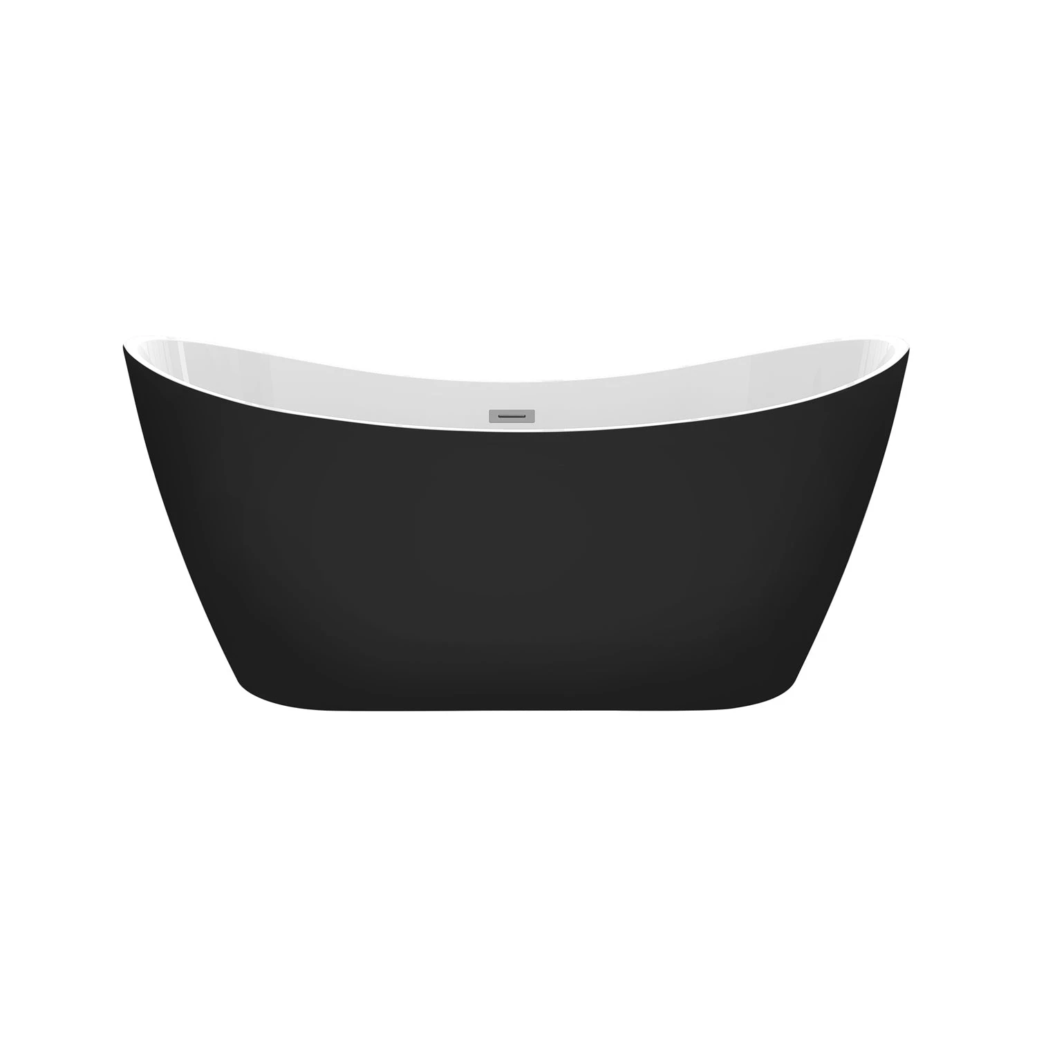 Nairobi 67" Acrylic Double Slipper Tub In Matte Black 1 Nairobi 67" Acrylic Double Slipper Tub In Matte Black