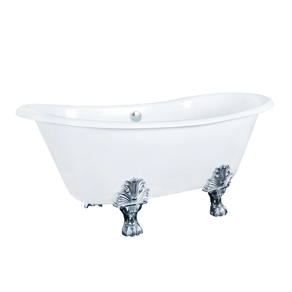 Markus 66" Cast Iron Double Slipper Tub 4 Markus 66" Cast Iron Double Slipper Tub - Image 4