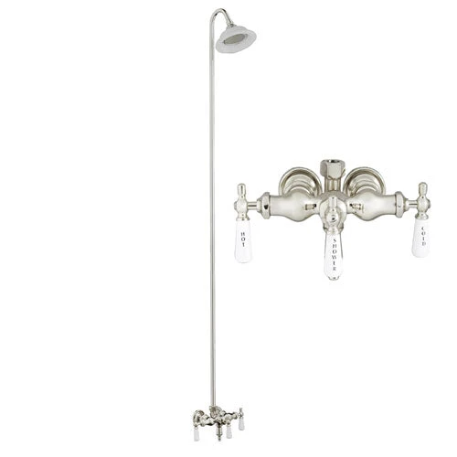 Tub/Shower Converto Unit – Diverter Faucet, Old Style Spigot, Sunflower Showerhead For Cast Iron Tub 1 Tub/Shower Converto Unit – Diverter Faucet, Old Style Spigot, Sunflower Showerhead For Cast Iron Tub