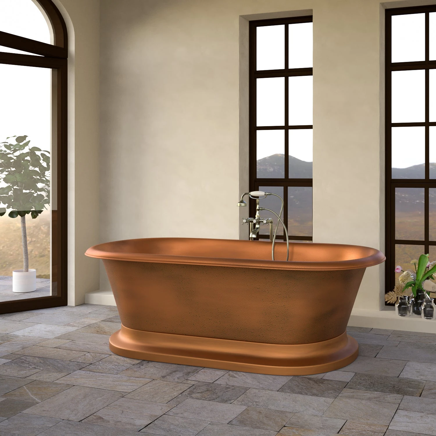Somerset 77″ Copper Double Roll Top Tub 5 Somerset 77″ Copper Double Roll Top Tub - Image 5
