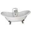 Marshall 72″ Cast Iron Double Slipper Tub Kit – Brushed Nickelccessories