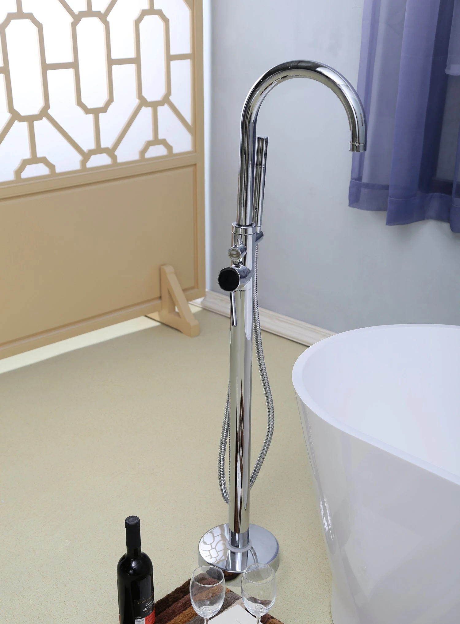 Elora Freestanding Tub Filler With Handshower 6 Elora Freestanding Tub Filler With Handshower - Image 6