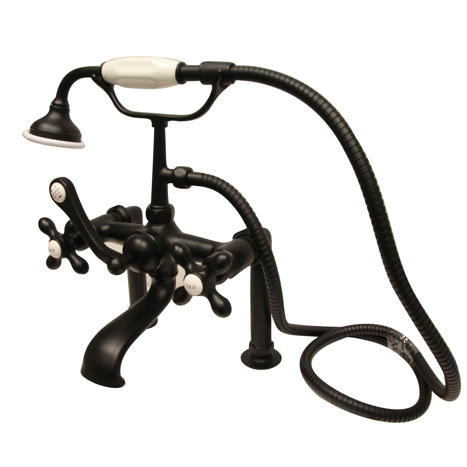 Clawfoot Tub Filler – Elephant Spout, Hand Held Shower, Swivel Mounts 12 Clawfoot Tub Filler – Elephant Spout, Hand Held Shower, Swivel Mounts - Image 12