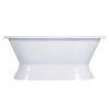 Cromwell 66" Cast Iron Double Roll Top Tub On Base
