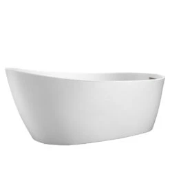 Lucinda 66" Acrylic Slipper Tub With Integral Drain And Overflow