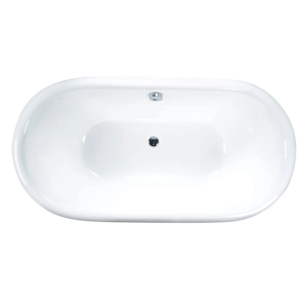 Cromwell 66" Cast Iron Double Roll Top Tub On Base 2 Cromwell 66" Cast Iron Double Roll Top Tub On Base - Image 2