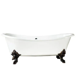 Nelson 72" Cast Iron Double Slipper Tub