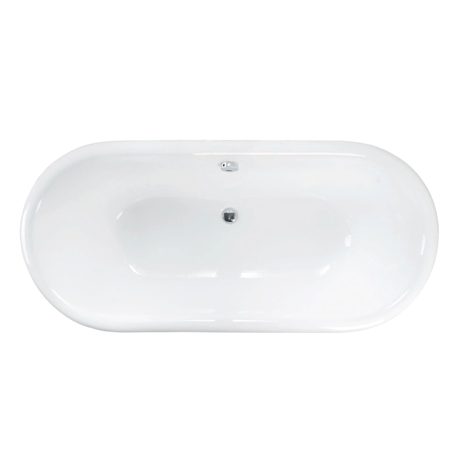 Duet 67" Cast Iron Double Roll Top Tub 4 Duet 67" Cast Iron Double Roll Top Tub - Image 4