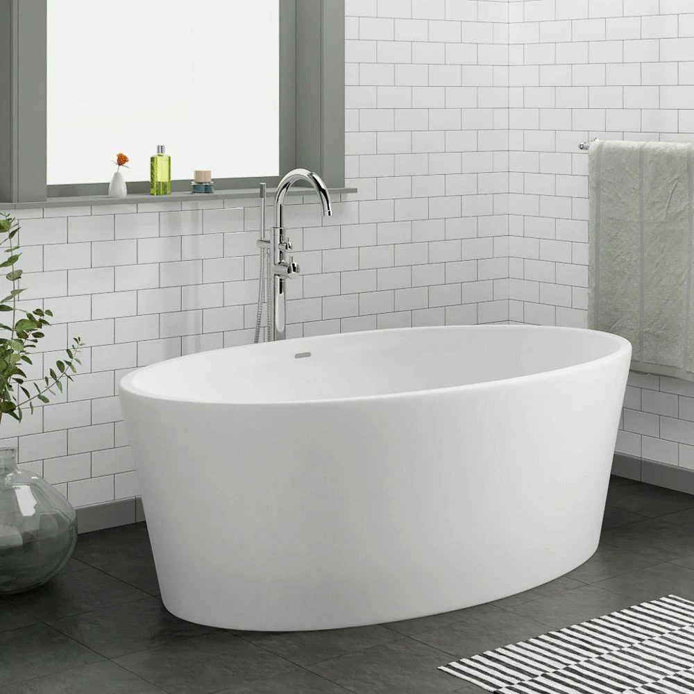Magnus 63" BARstone Freestanding Oval Tub 2 Magnus 63" BARstone Freestanding Oval Tub - Image 2