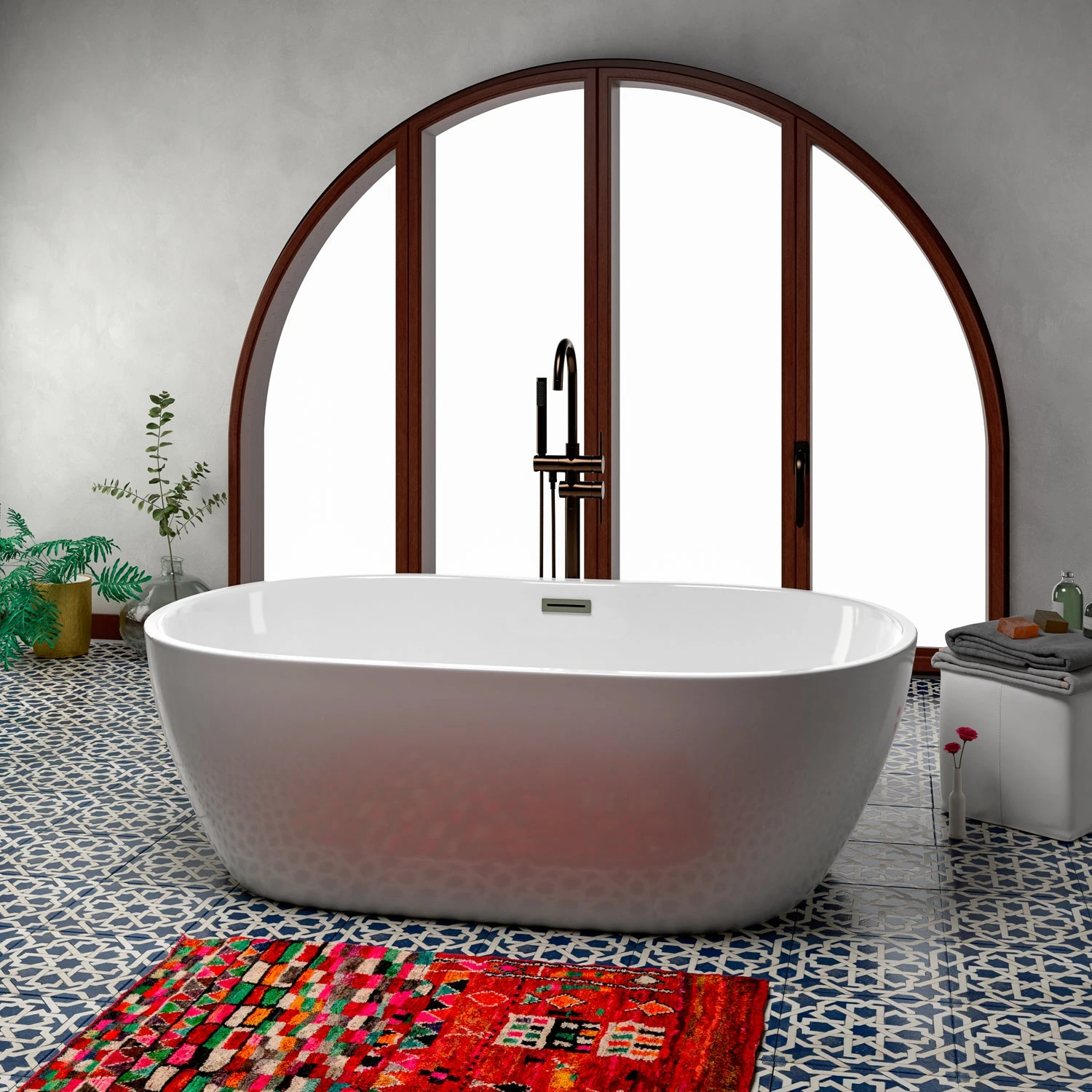 Piper 71" Extra Wide Acrylic Tub With Integral Drain 5 Piper 71" Extra Wide Acrylic Tub With Integral Drain - Image 5