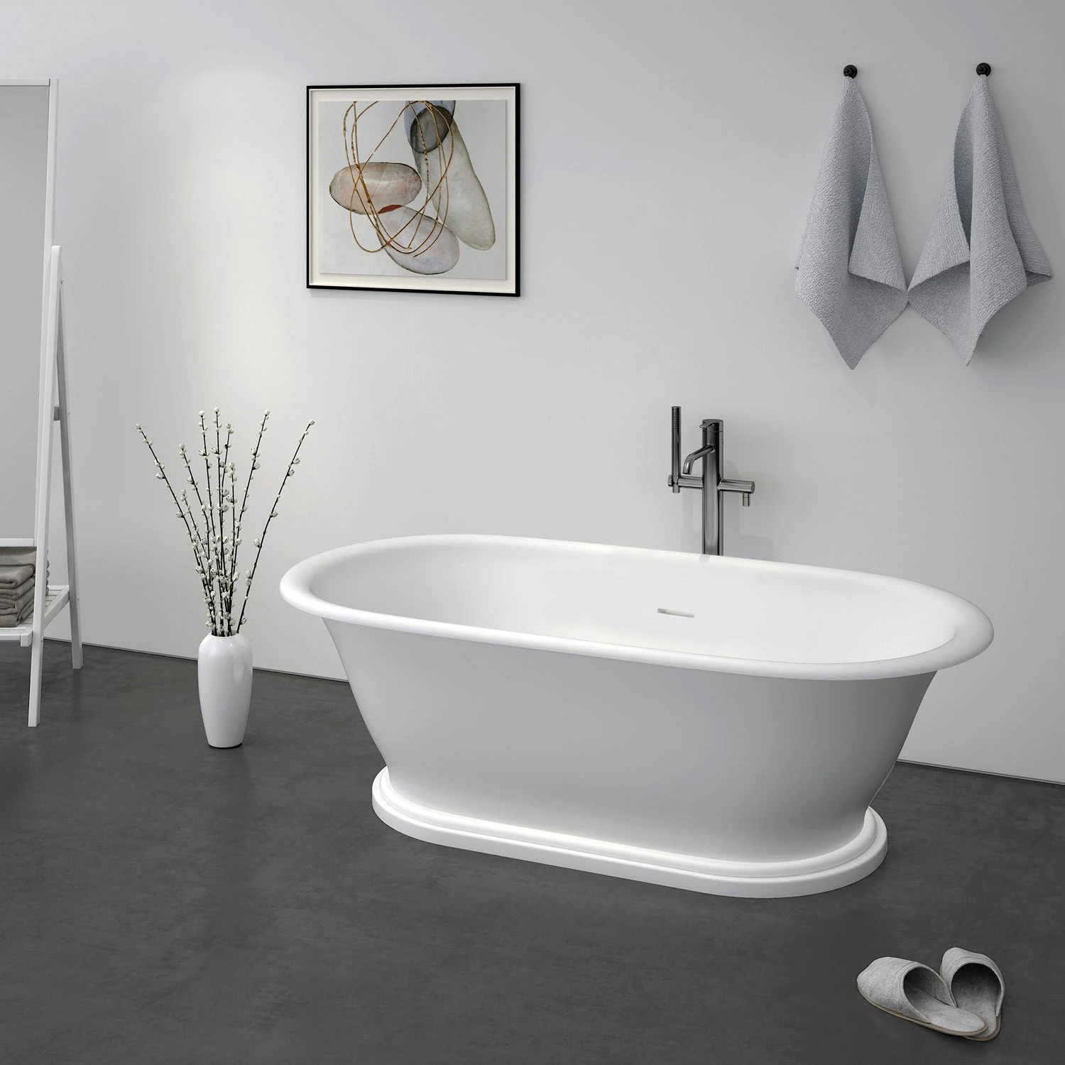 Winston 70" BARstone Freestanding Tub On Base 5 Winston 70" BARstone Freestanding Tub On Base - Image 5