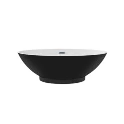 Noelani 66" Acrylic Freestanding Tub With Integral Drain In Matte Black
