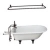 Antonio 55" Cast Iron Roll Top Tub Kit-Oil Rubbed Bronze Accessories
