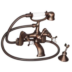 Clawfoot Tub Filler – Wall Mounted With Hand Hand Held Shower