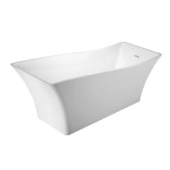 Melanie 68" Acrylic Slipper Tub With Integral Drain And Overflow