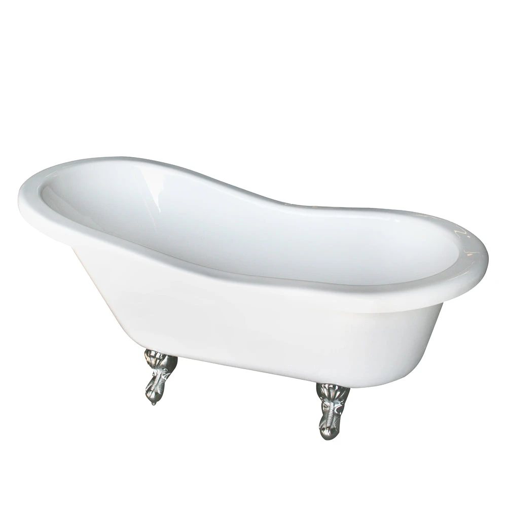 Isadora 67" Acrylic Double Slipper Tub 1 Isadora 67" Acrylic Double Slipper Tub