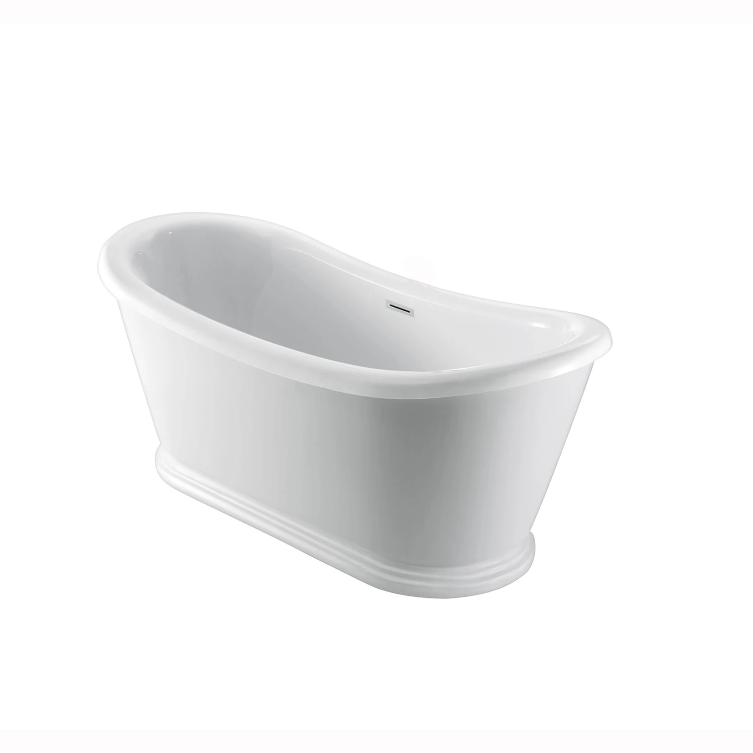 Moira 63" Acrylic Double Slipper Tub With Integral Drain And Overflow 2 Moira 63" Acrylic Double Slipper Tub With Integral Drain And Overflow - Image 2