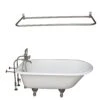 Bartlett 60" Cast Iron Roll Top Tub Kit-Brushed Nickel Accessories