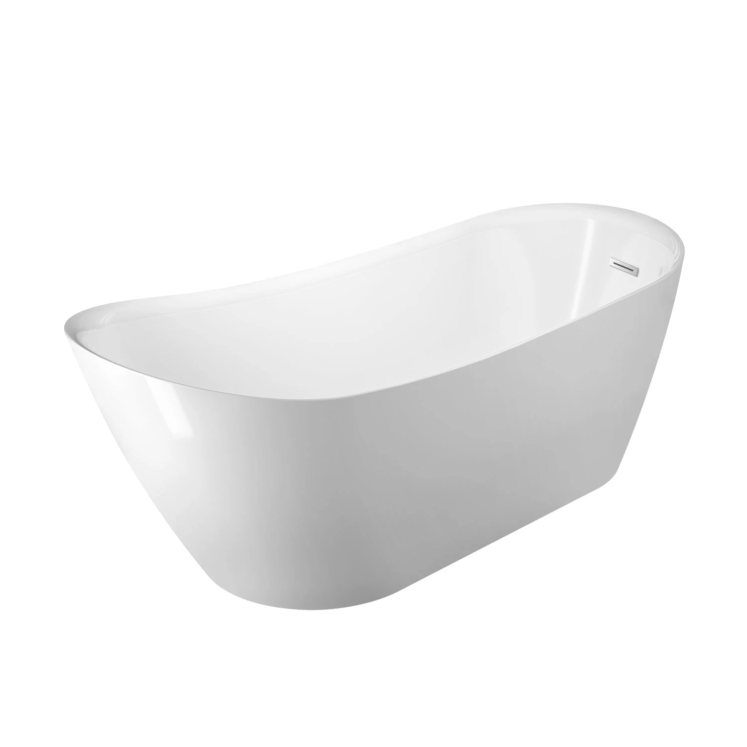 Lovina 66" Acrylic Slipper Tub With Integral Drain And Overflow 2 Lovina 66" Acrylic Slipper Tub With Integral Drain And Overflow - Image 2