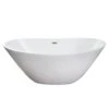 Nickelby 68" Acrylic Double Slipper Tub With Integral Drain And Overflow