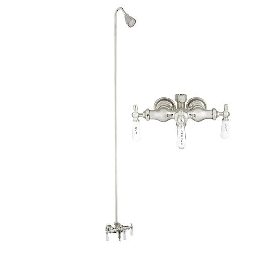 Tub/Shower Converto Unit – Diverter Faucet, Old Style Spigot, Adj. Showerhead For Cast Iron Tub 1 Tub/Shower Converto Unit – Diverter Faucet, Old Style Spigot, Adj. Showerhead For Cast Iron Tub